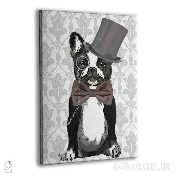 تابلو دکوراتیو آقای بولداگ اثر فب فانکی - نمای پرسپکتیو محصول