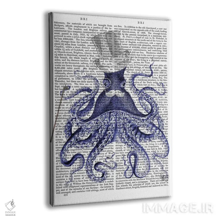 تابلو دکوراتیو اختاپوس در شهر اثر فب فانکی - نمای پرسپکتیو محصول