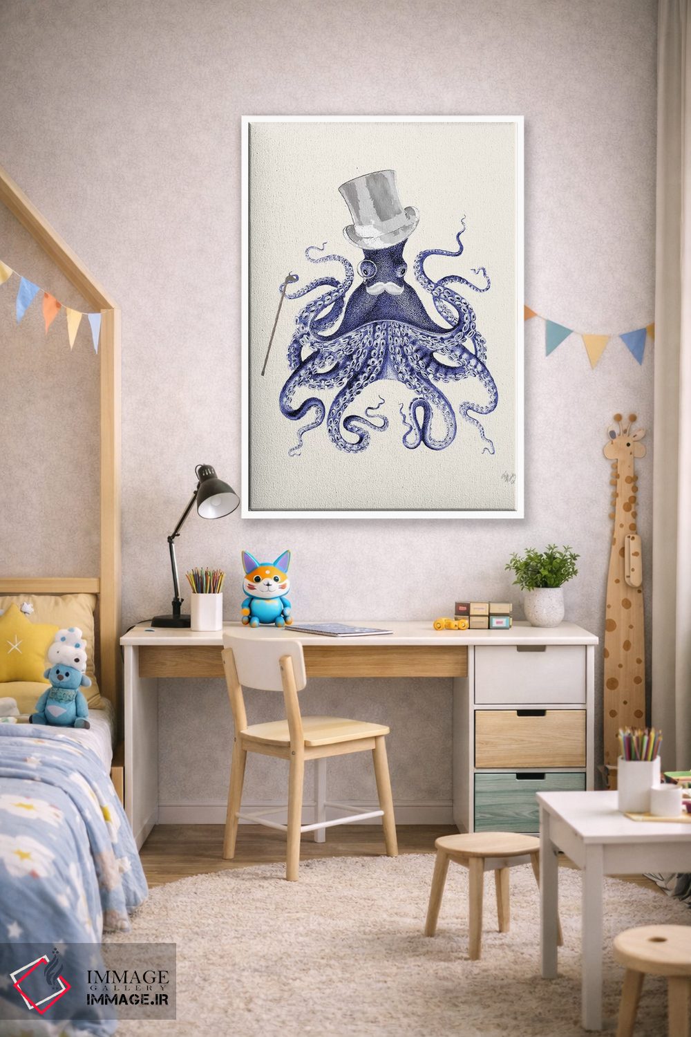 تابلو دکوراتیو اختاپوس در شهر اثر فب فانکی - D1W