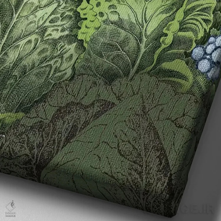 تابلو دکوراتیو خرگوش کلمی ۳ اثر فب فانکی - نمای نزدیک بافت بوم