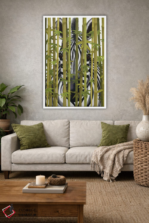 تابلو دکوراتیو گورخر بامبویی اثر فب فانکی - D1W