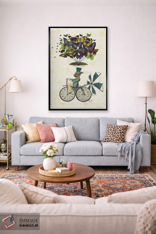 تابلو دکوراتیو خرگوش زمان پرواز اثر فب فانکی - D3B