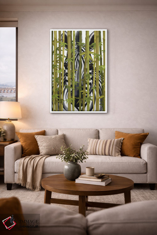 تابلو دکوراتیو گورخر بامبویی اثر فب فانکی - D3W