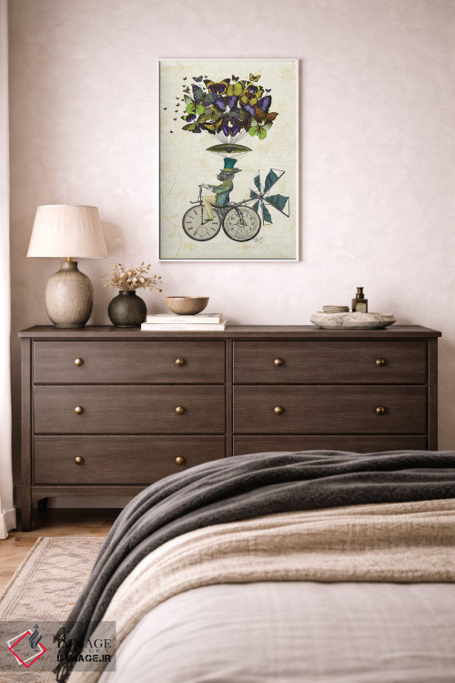 تابلو دکوراتیو خرگوش زمان پرواز اثر فب فانکی - D4W