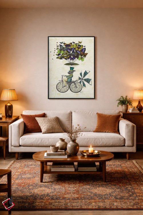 تابلو دکوراتیو خرگوش زمان پرواز اثر فب فانکی - D5B