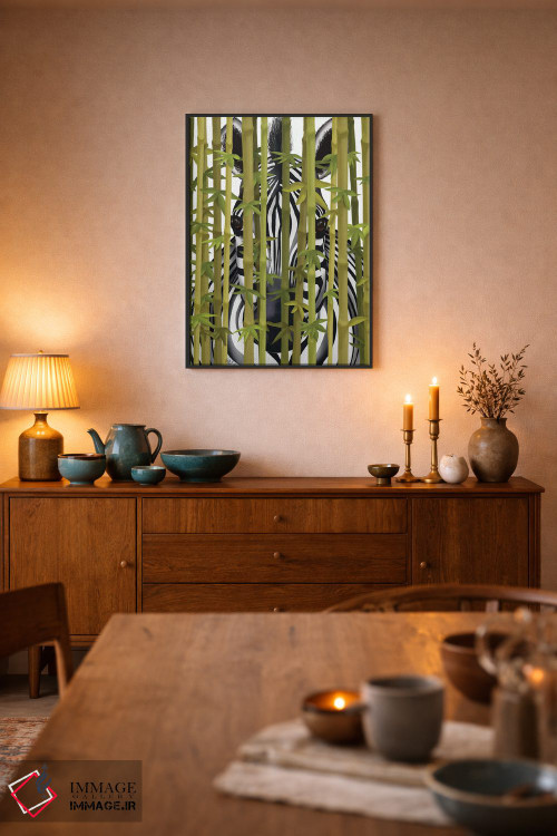 تابلو دکوراتیو گورخر بامبویی اثر فب فانکی - D6B