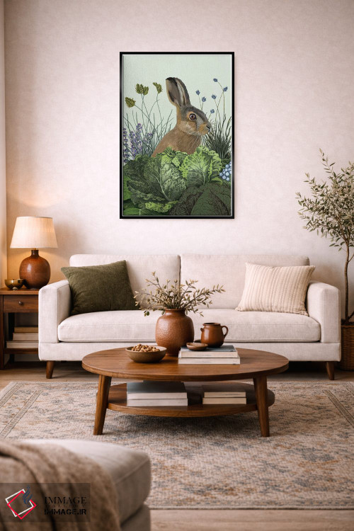 تابلو دکوراتیو خرگوش کلمی ۳ اثر فب فانکی - D3B