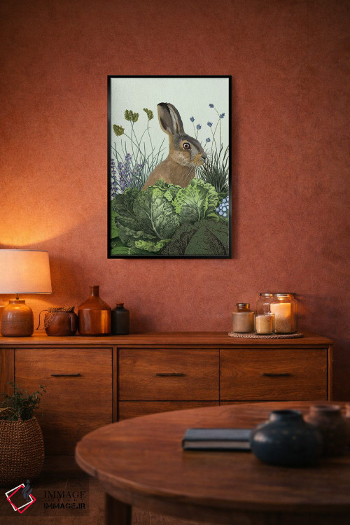 تابلو دکوراتیو خرگوش کلمی ۳ اثر فب فانکی - D4B