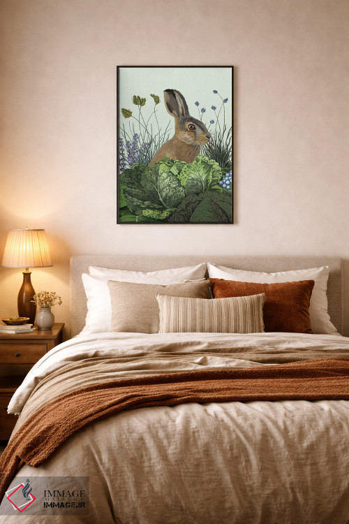 تابلو دکوراتیو خرگوش کلمی ۳ اثر فب فانکی - D6B