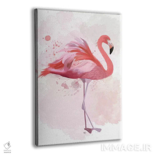 تابلو دکوراتیو فلامینگو پرپشت ۲ اثر فب فانکی - نمای پرسپکتیو محصول