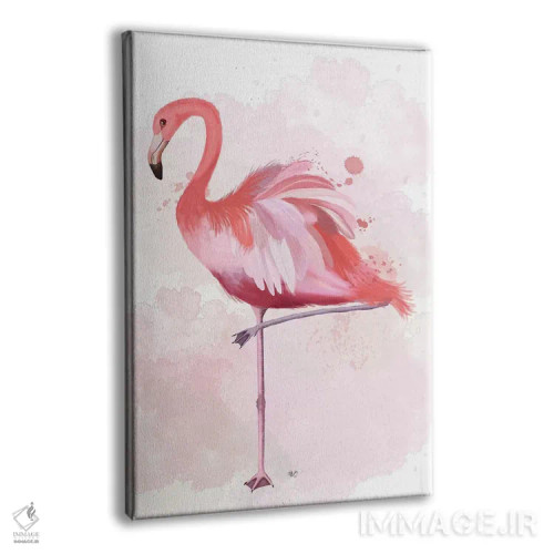 تابلو دکوراتیو فلامینگو پرپشت ۴ اثر فب فانکی - نمای پرسپکتیو محصول