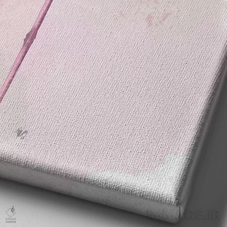 تابلو دکوراتیو فلامینگو پرپشت ۴ اثر فب فانکی - نمای نزدیک بافت بوم