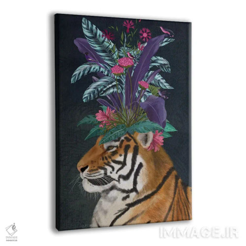 تابلو دکوراتیو ببر گلخانه ای ۲ اثر فب فانکی - نمای پرسپکتیو محصول