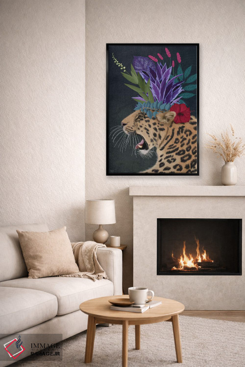 تابلو دکوراتیو پلنگ گلخانه ای ۲ اثر فب فانکی - D6B