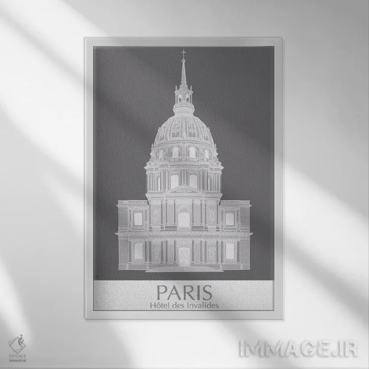 تابلو دکوراتیو لزنوالید پاریس اثر فب فانکی - نمای قابدار سفید