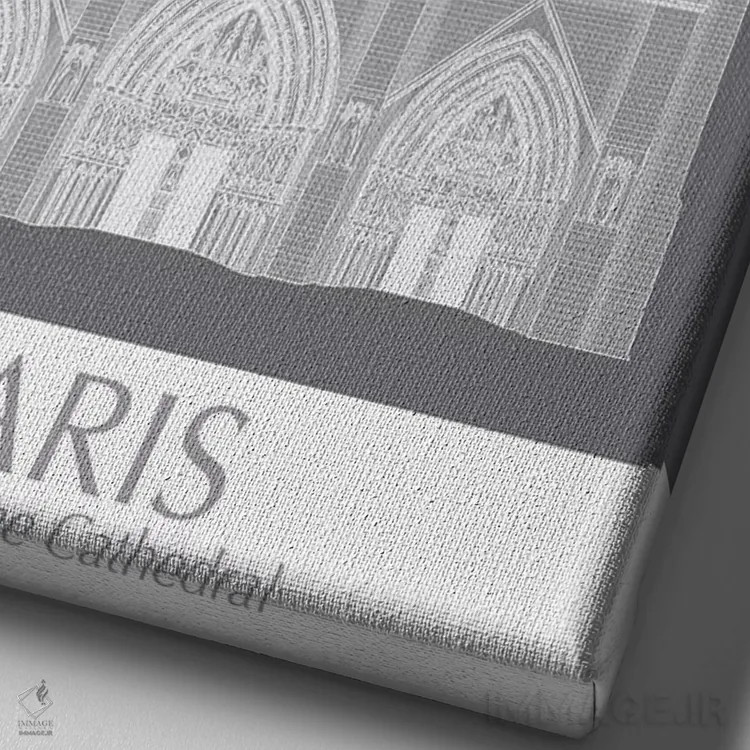 تابلو دکوراتیو نوتردام پاریس اثر فب فانکی - نمای نزدیک بافت بوم