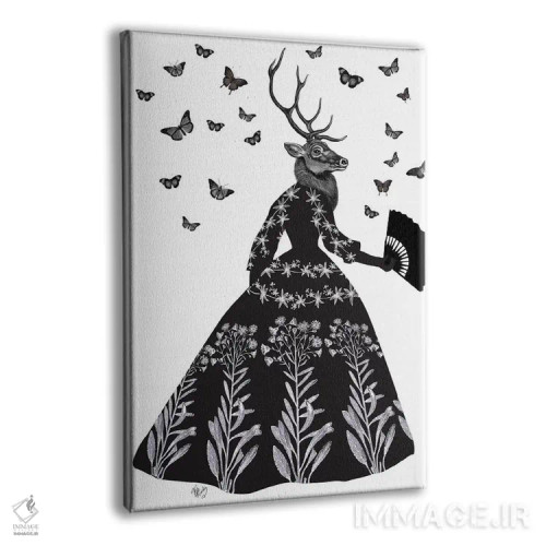 تابلو دکوراتیو گوزن سیاه ۲ اثر فب فانکی - نمای پرسپکتیو محصول