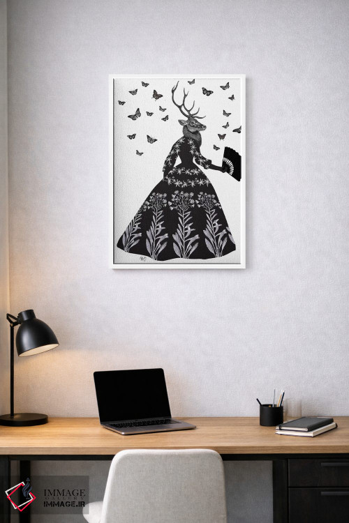 تابلو دکوراتیو گوزن سیاه ۲ اثر فب فانکی - D1W