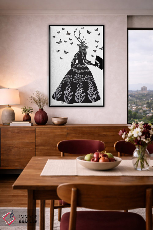 تابلو دکوراتیو گوزن سیاه ۲ اثر فب فانکی - D4B