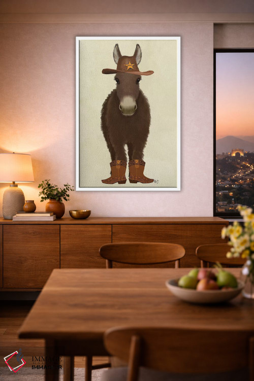 تابلو دکوراتیو الاغ کابوی اثر فب فانکی - D2W