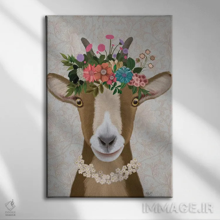 تابلو دکوراتیو بز کولی وار ۳ اثر فب فانکی - نمای روبهرو روی دیوار