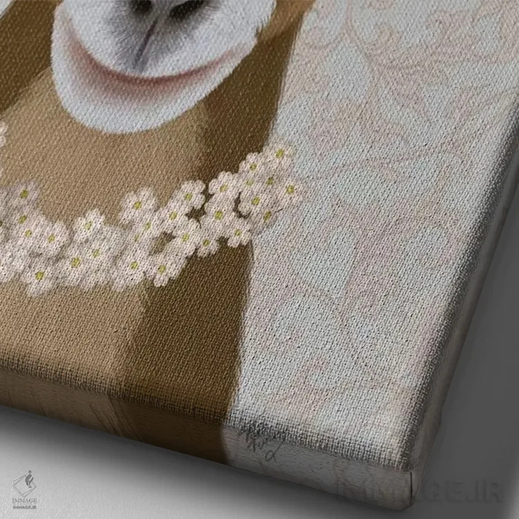 تابلو دکوراتیو بز کولی وار ۳ اثر فب فانکی - نمای نزدیک بافت بوم