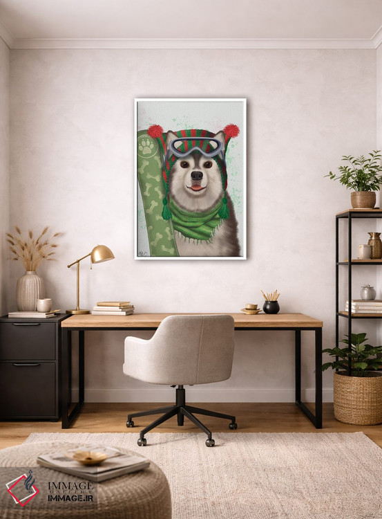 تابلو دکوراتیو هاسکی اسنوبورد اثر فب فانکی - D2W