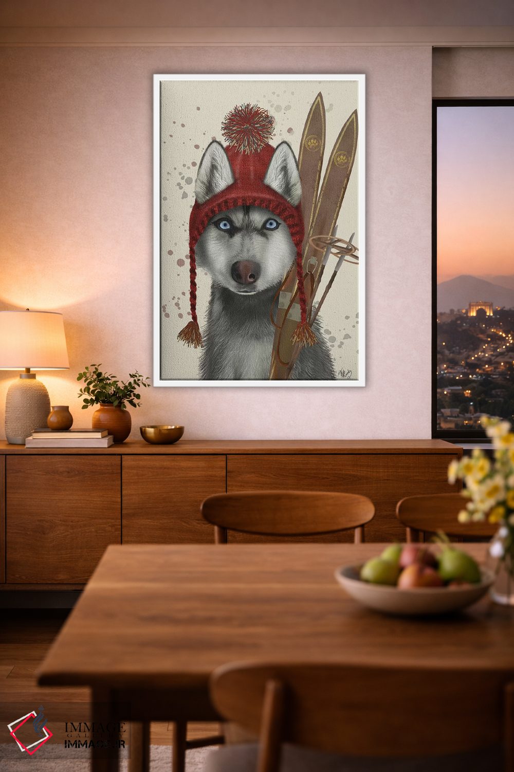 تابلو دکوراتیو هاسکی، اسکی اثر فب فانکی - D2W