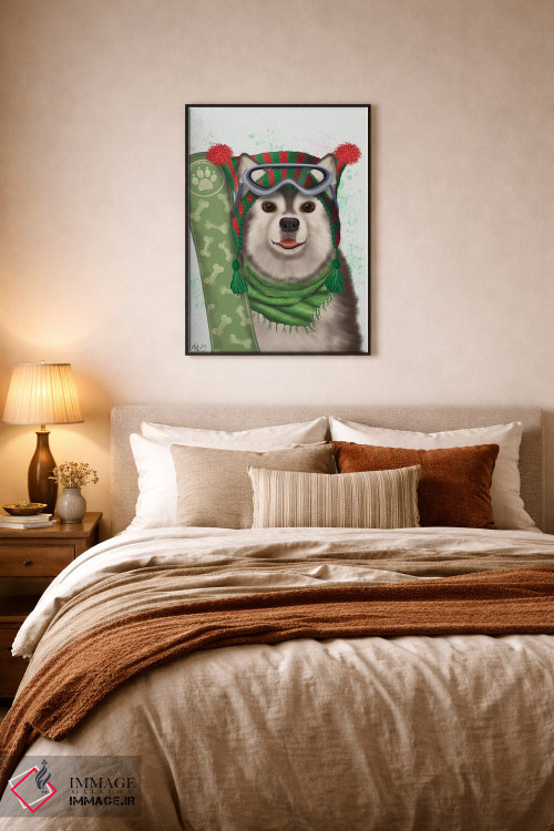 تابلو دکوراتیو هاسکی اسنوبورد اثر فب فانکی - D6B