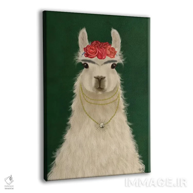 تابلو دکوراتیو لاما F اثر فب فانکی - نمای پرسپکتیو محصول