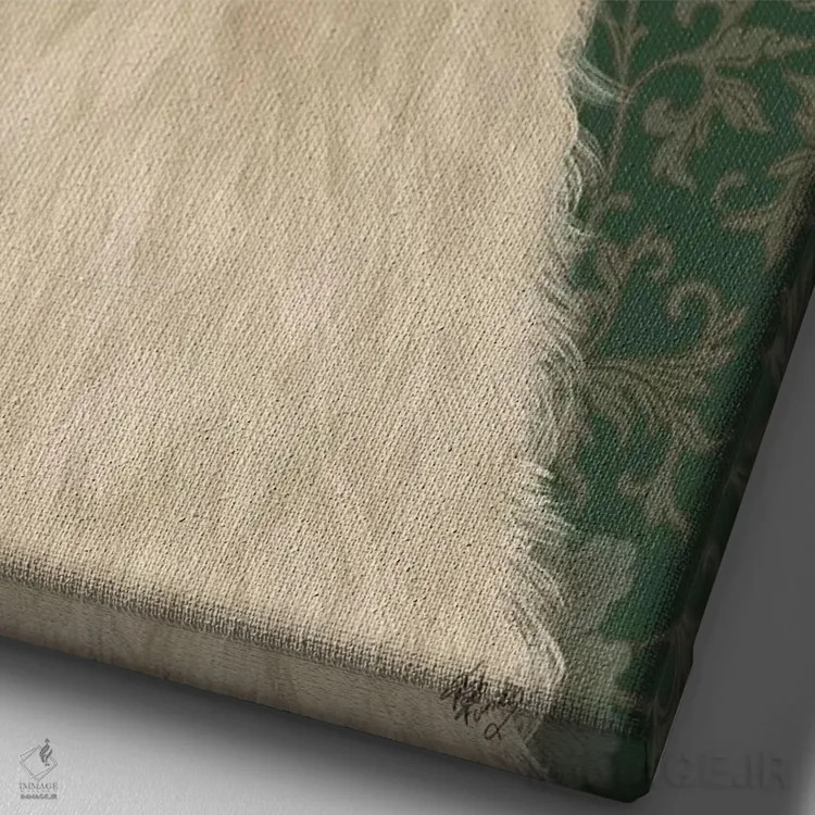 تابلو دکوراتیو لاما کولی وار ۱ اثر فب فانکی - نمای نزدیک بافت بوم