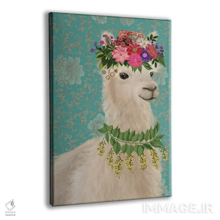 تابلو دکوراتیو لاما کولی وار ۲ اثر فب فانکی - نمای پرسپکتیو محصول
