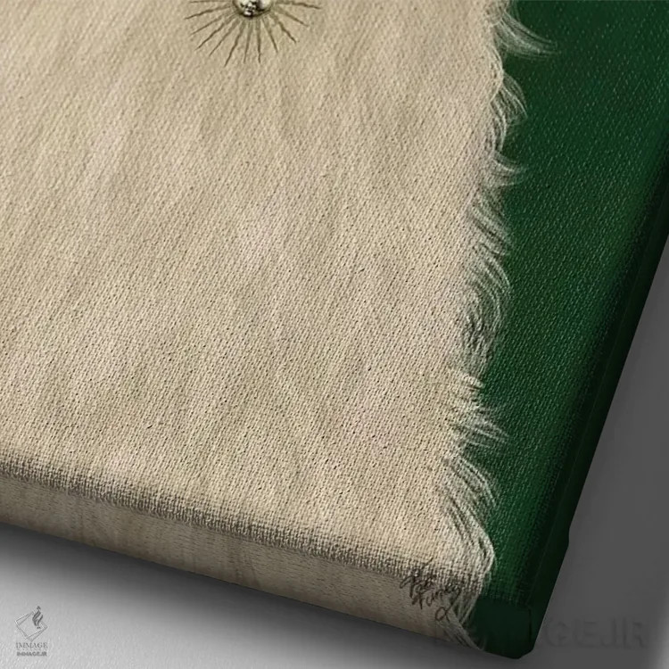 تابلو دکوراتیو لاما F اثر فب فانکی - نمای نزدیک بافت بوم