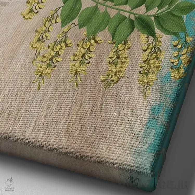 تابلو دکوراتیو لاما کولی وار ۲ اثر فب فانکی - نمای نزدیک بافت بوم