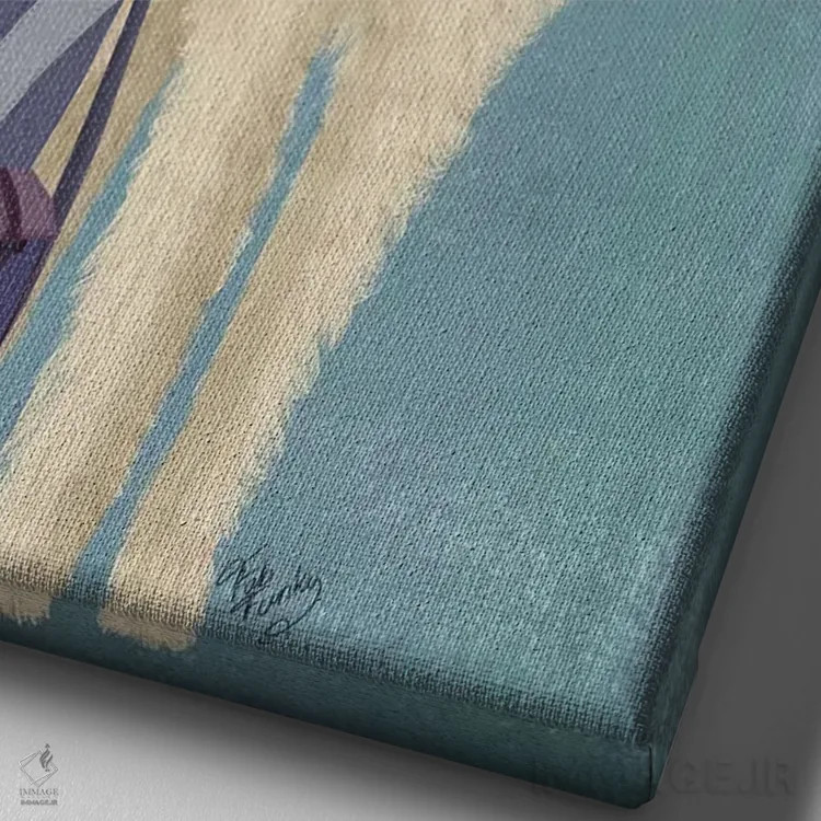 تابلو دکوراتیو لاما گلف باز اثر فب فانکی - نمای نزدیک بافت بوم