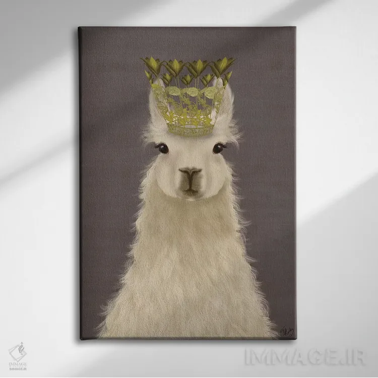 تابلو دکوراتیو ملکه لاما اثر فب فانکی - نمای روبهرو روی دیوار