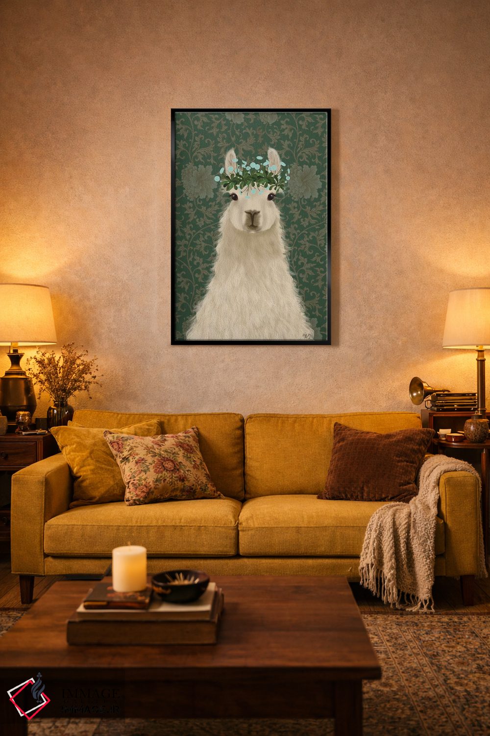 تابلو دکوراتیو لاما کولی وار ۱ اثر فب فانکی - D4B