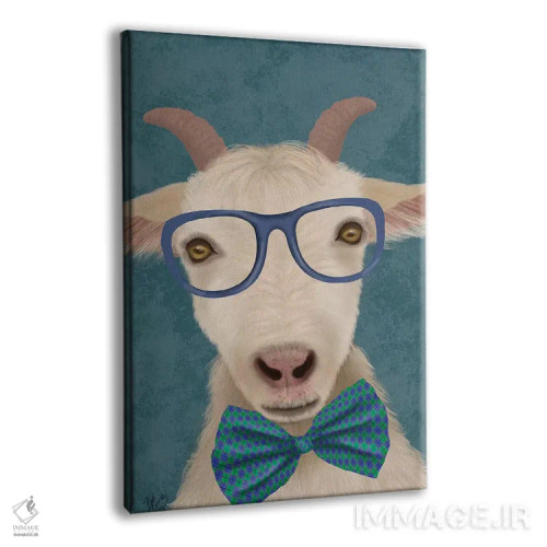 تابلو دکوراتیو بز کتاب خوان اثر فب فانکی - نمای پرسپکتیو محصول