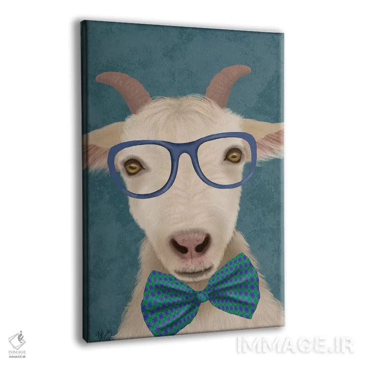 تابلو دکوراتیو بز کتاب خوان اثر فب فانکی - نمای پرسپکتیو محصول