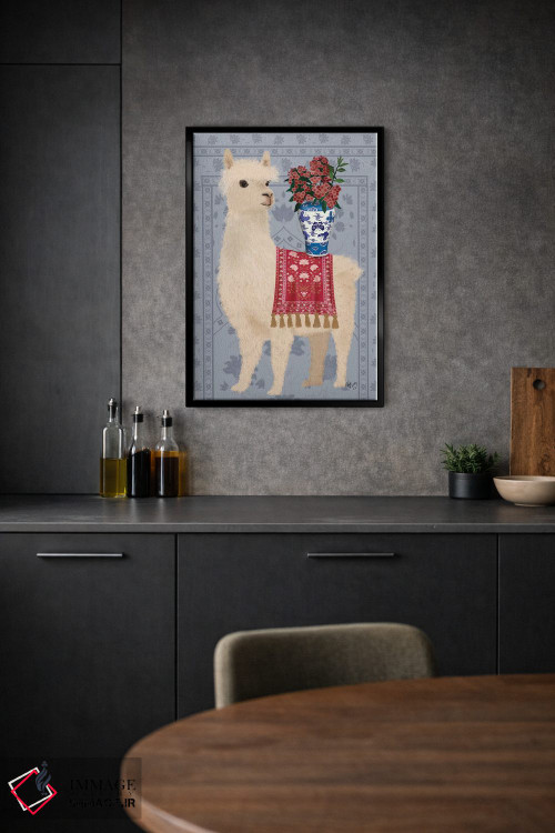 تابلو دکوراتیو لاما با سبک چینی ۲ اثر فب فانکی - D2B