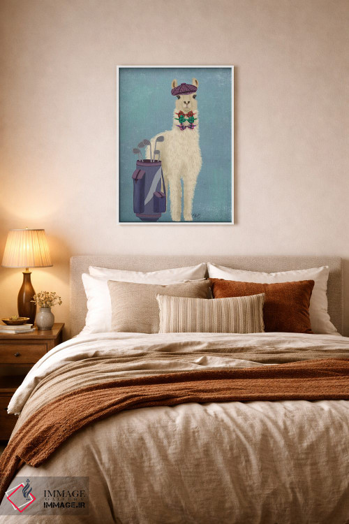 تابلو دکوراتیو لاما گلف باز اثر فب فانکی - D5W