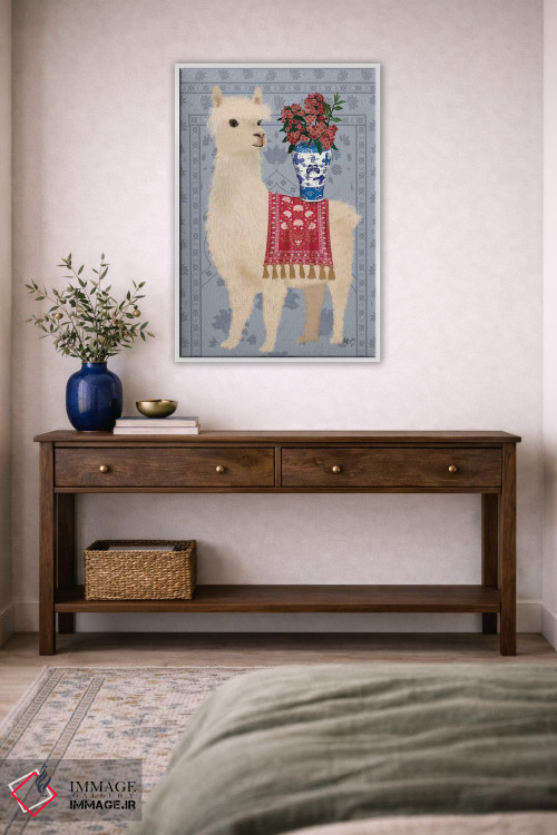 تابلو دکوراتیو لاما با سبک چینی ۲ اثر فب فانکی - D4W