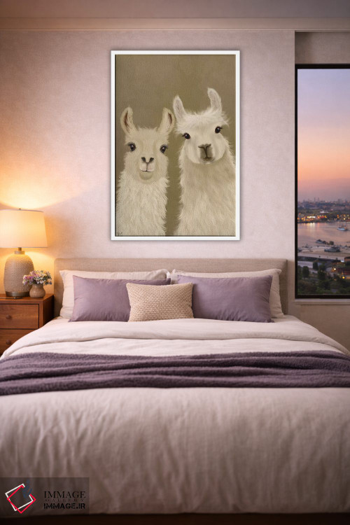 تابلو دکوراتیو دو لاما، در حال نگاه به تو اثر فب فانکی - D2W