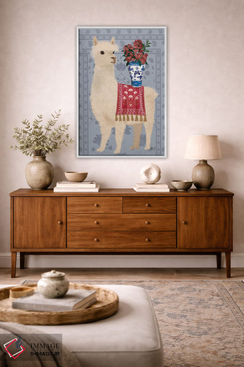 تابلو دکوراتیو لاما با سبک چینی ۲ اثر فب فانکی - D3W