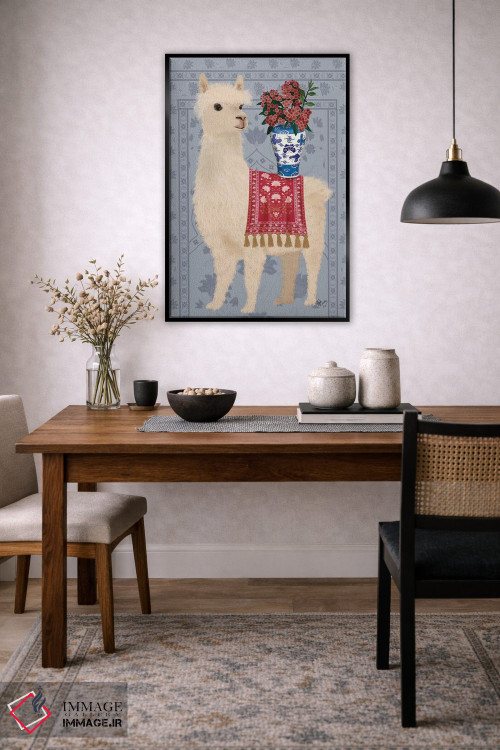 تابلو دکوراتیو لاما با سبک چینی ۲ اثر فب فانکی - D5B