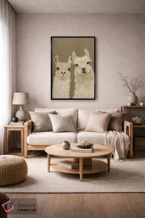 تابلو دکوراتیو دو لاما، در حال نگاه به تو اثر فب فانکی - D5B