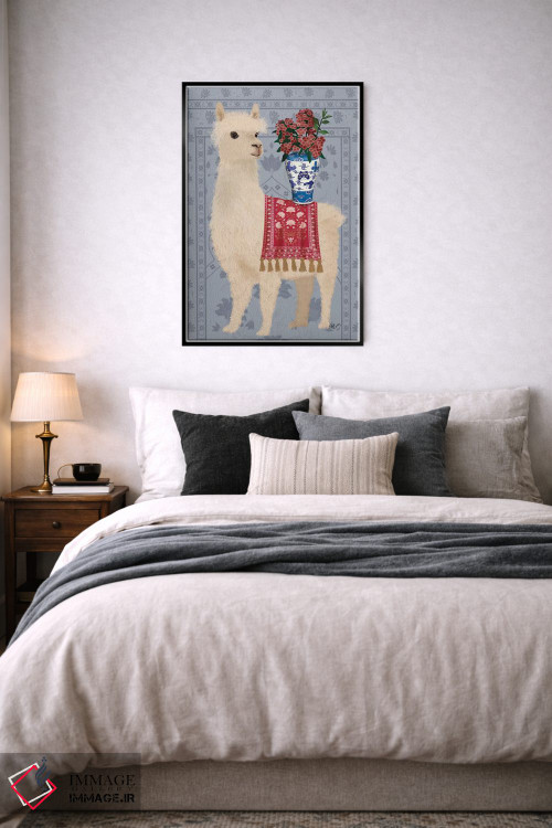 تابلو دکوراتیو لاما با سبک چینی ۲ اثر فب فانکی - D6B