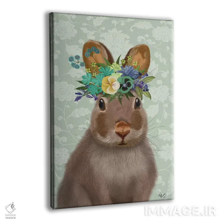 تابلو دکوراتیو خرگوش کولی وار اثر فب فانکی - نمای پرسپکتیو محصول