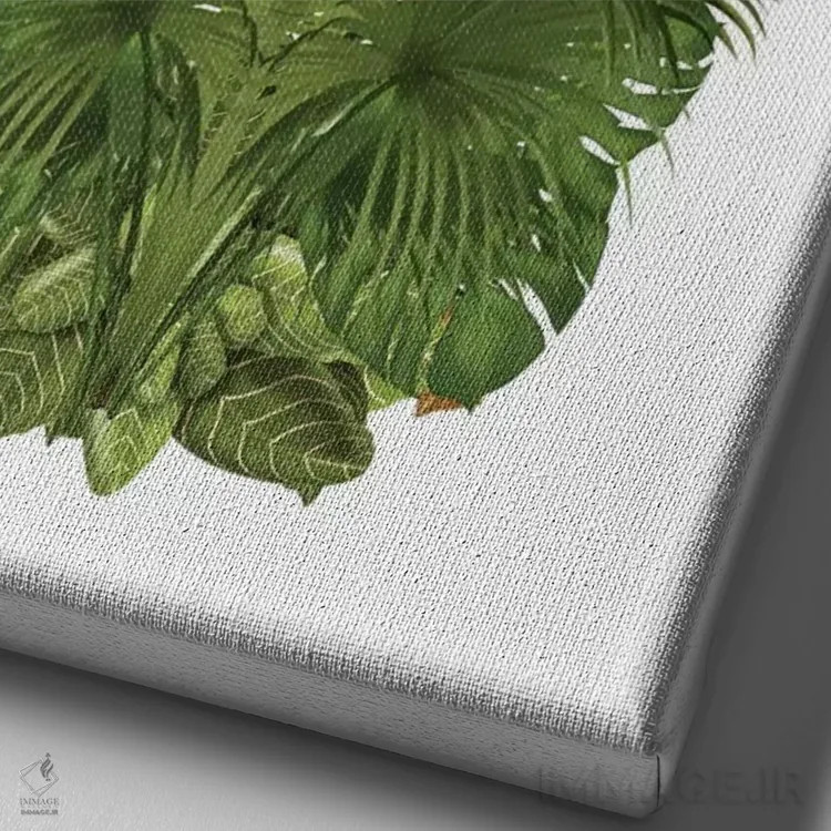 تابلو دکوراتیو آناناس گل دار ۴ اثر فب فانکی - نمای نزدیک بافت بوم