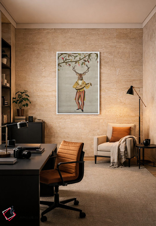 تابلو دکوراتیو گوزن نوازنده ۲ اثر فب فانکی - D6W